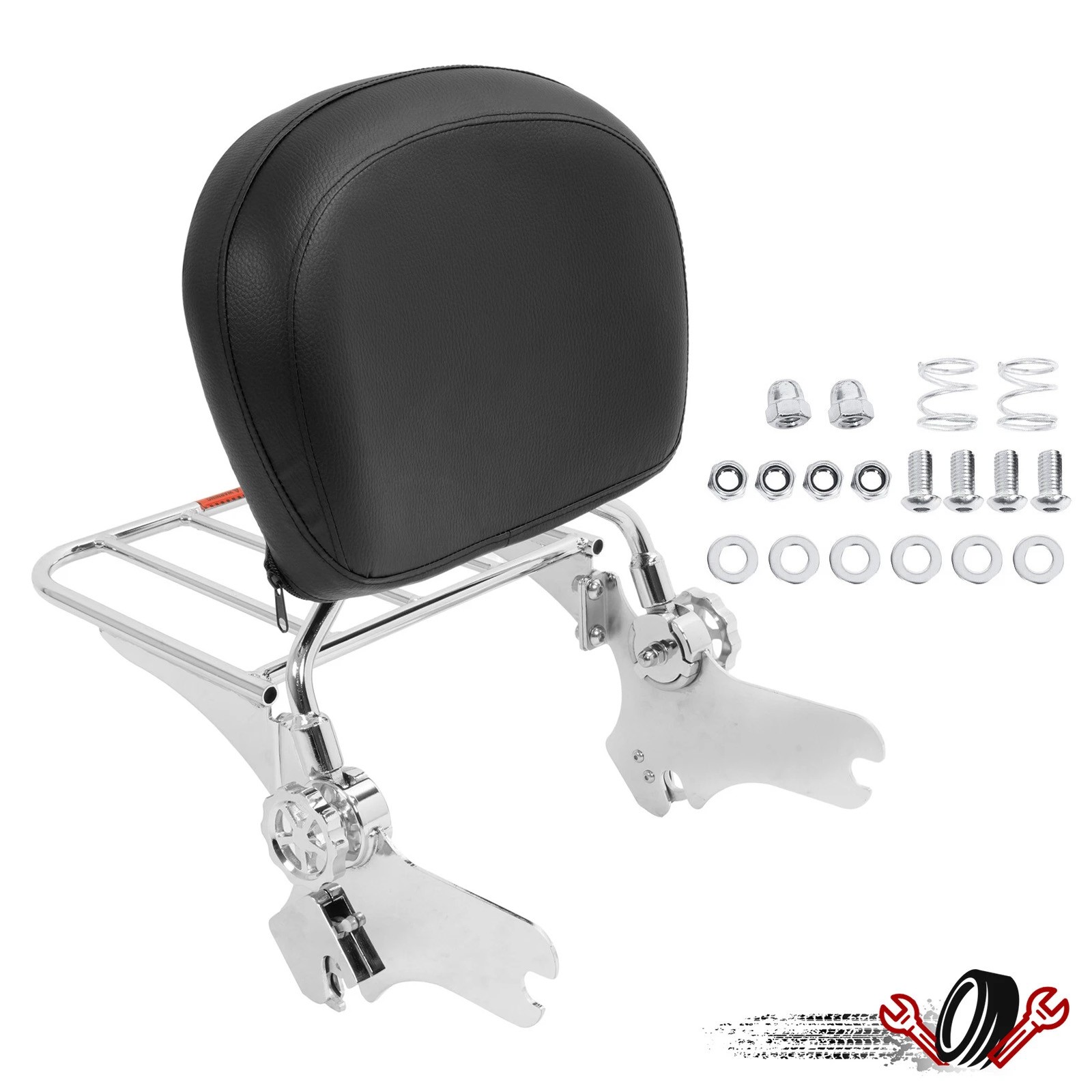 Backrest Sissy Bar Luggage Rack For Harley Touring Road King Electra Glide 97-08