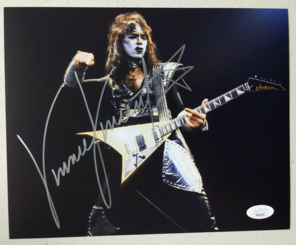 VINNIE VINCENT Signed 8x10 KISS Photo Autograph JSA BAS Beckett COA K