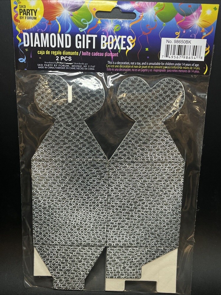 2 Pc Black Diamond Gift Boxes
