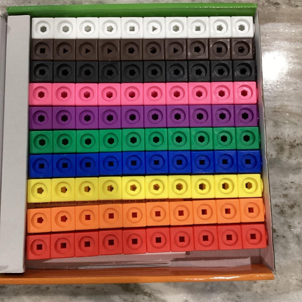 Learning Resources MathLink Cubes 115 pcs STEM Math Activity Set Counting 4+