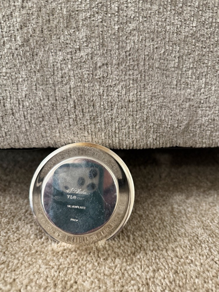 Silver Plated Decorative Platter and Cup Set Made in Italy