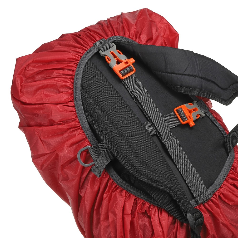 15-25L Backpack Rain Cover with Drawstring Bag, S, Red Checkered