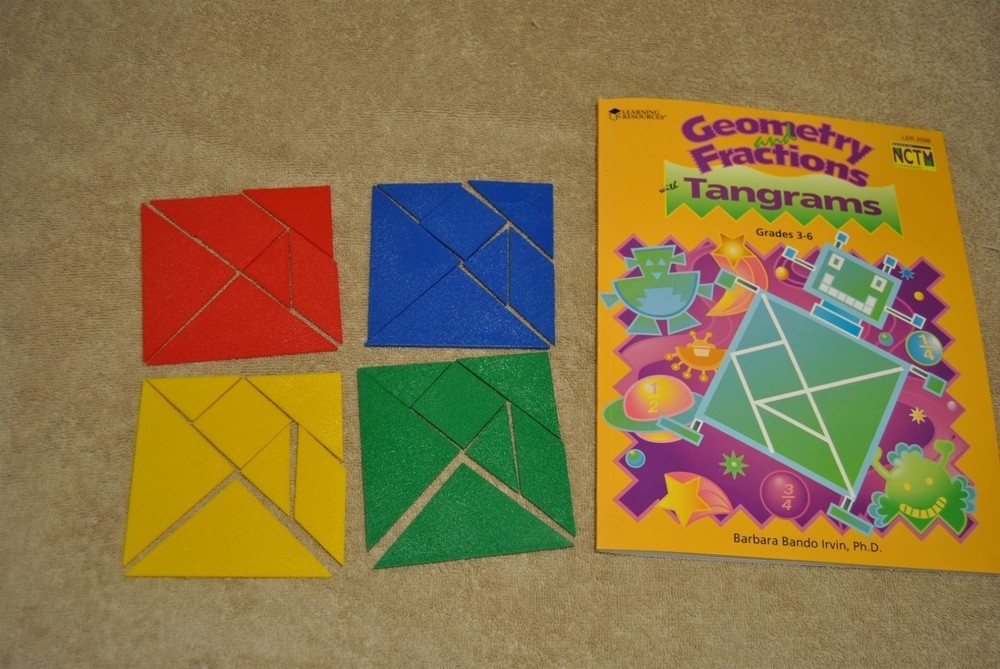 Geometry and Fractions Game Tangram Activity Kit Learning Resources LER 2110