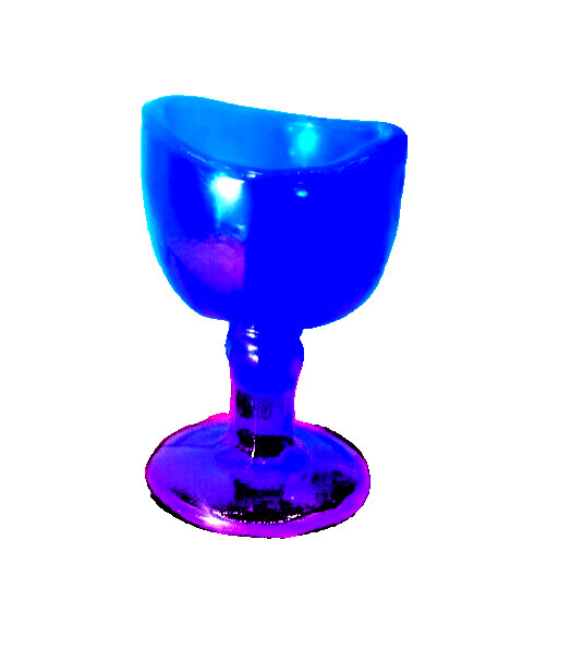 John Bull Vintage Style Cobalt Blue Glass Eye Wash Bath Cup 2 3/4"