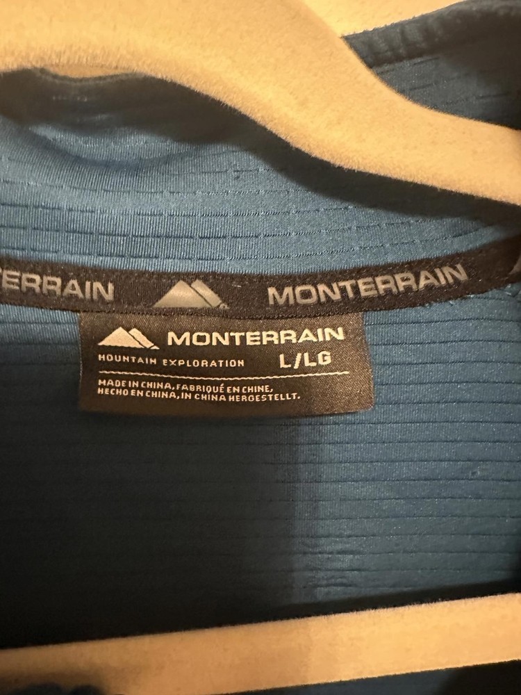 Monterrain Mountain Exploration Blue Long Sleeve Pullover L