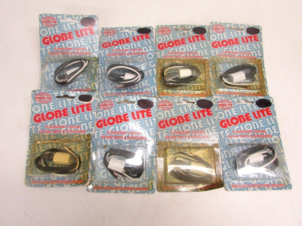 NOS! (8) GLOBE LITE FLUORESCENT LIGHTING CONNECTORS, #3001