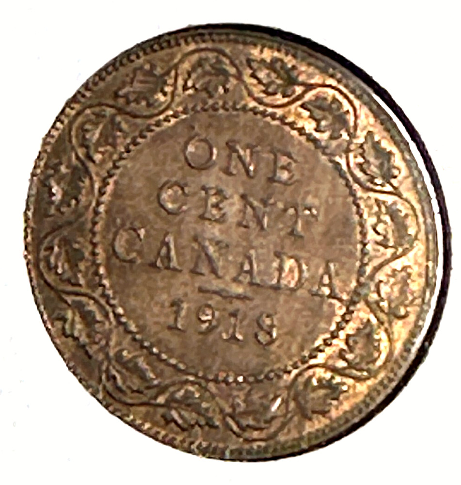 1918 Canada Large Cent Nice Original Brown Uncirculated CHRC