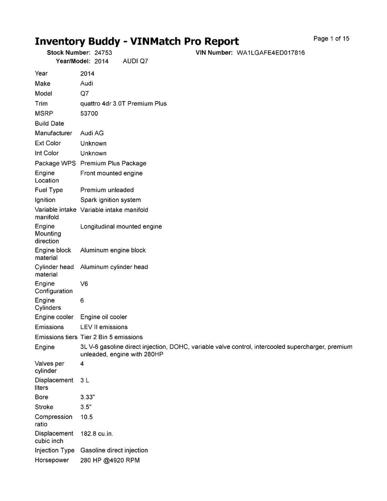 Used Blind Spot Detection System Warning Control Module fits: 2014 Audi Q7 Drive
