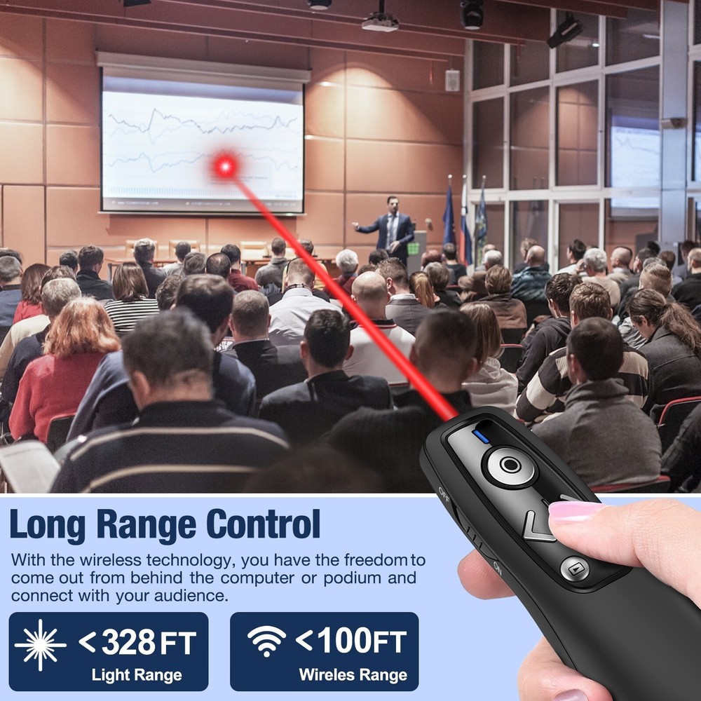 Power point Presentation Remote Control Wireless USB PPT Presenter Laser Pointer