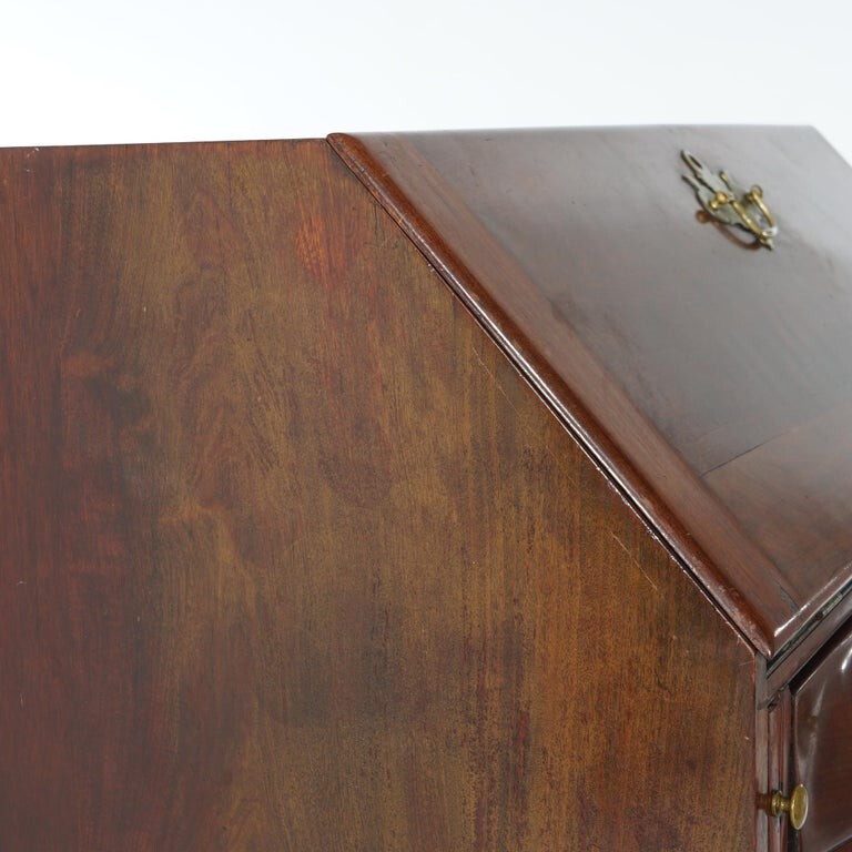 Chippendale Style Mahogany Serpentine Drop-Front Desk 20thC
