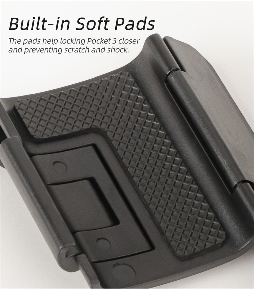 Foldable Expansion Dual Hooks Adapter Protective Case Brackets for DJI Pocket 3