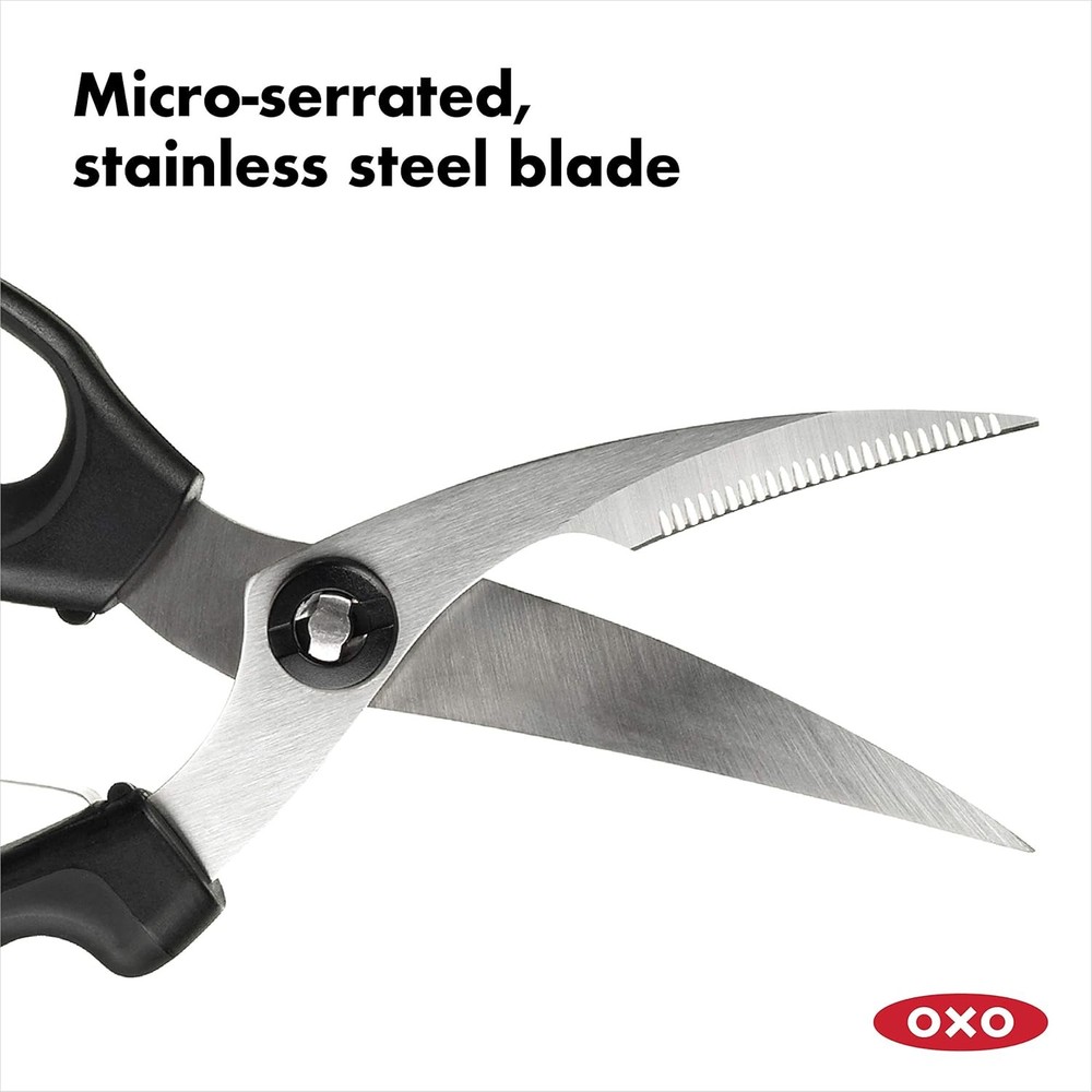 Spring-Loaded Poultry Shears, Heavy-Duty Kitchen Scissors for Cutting Chicken