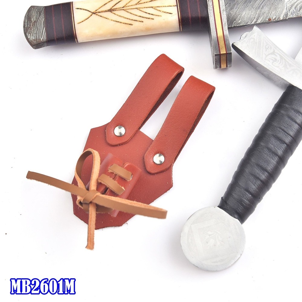 Genuine Leather Dagger Holster Medieval Adjustable Sword Frog Multiple Tool Hold