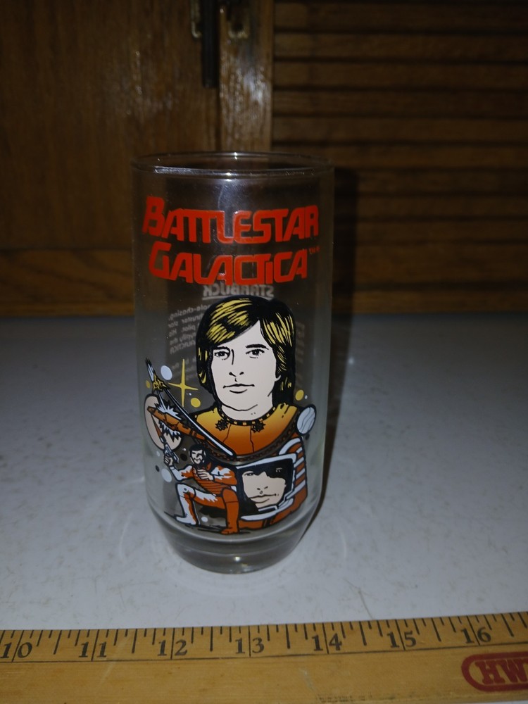 1979 Battlestar Galactia Apollo Drinking Glass Universal City Studios
