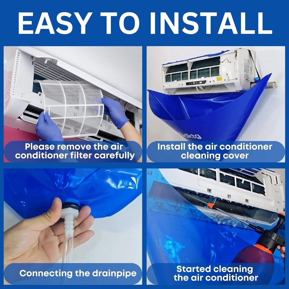Mini Split Cleaning Kit Bag with 2L High Pressure Sprayer, Air Conditioner Cl...
