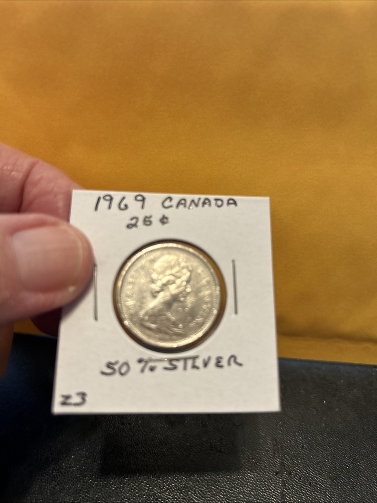 1969 25C Silver Canada 25 Cents