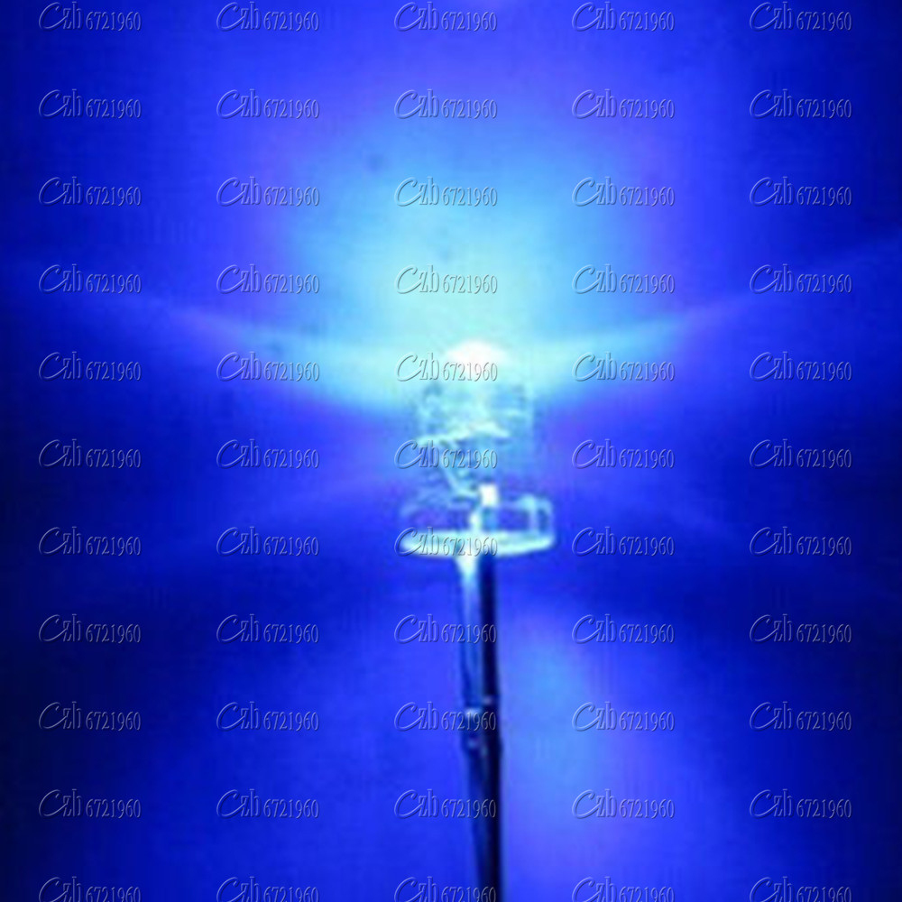 100PCS 3mm Blue 5000MCD Round  Water Clear LED Light