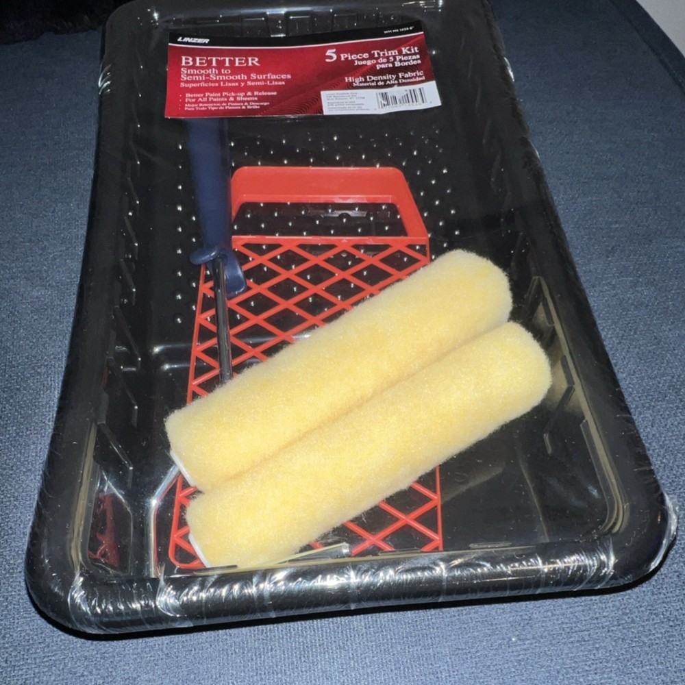 Linzer 5 Piece Trim Kit High Density Rollers, Tray, Frame for Smooth Surfaces