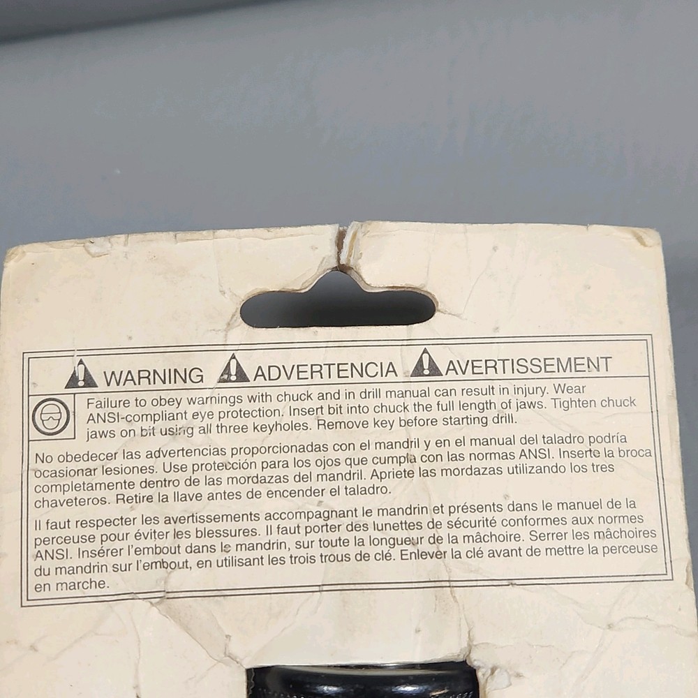 Vermont American 14955 Chuck Missing Key