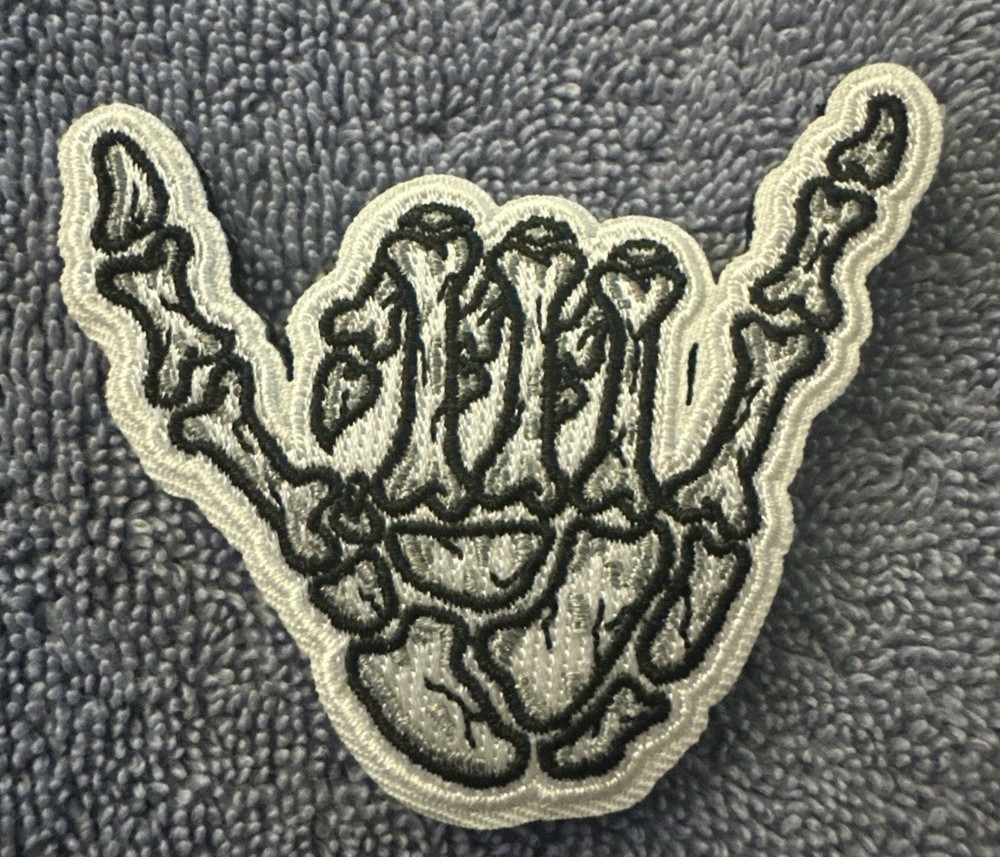 SHAKA SURFING 2x2 Embroidered Morale Patch Hook Backing Brand New