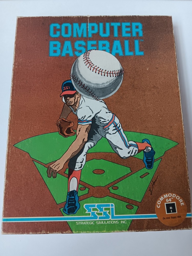 Computer Baseball Commodore 64 Mini Strategic Solutions Box Only - Damage, AS IS