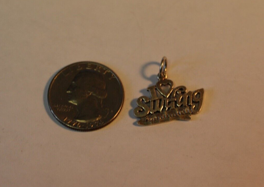 Sterling Silver I Love Surfing Charm