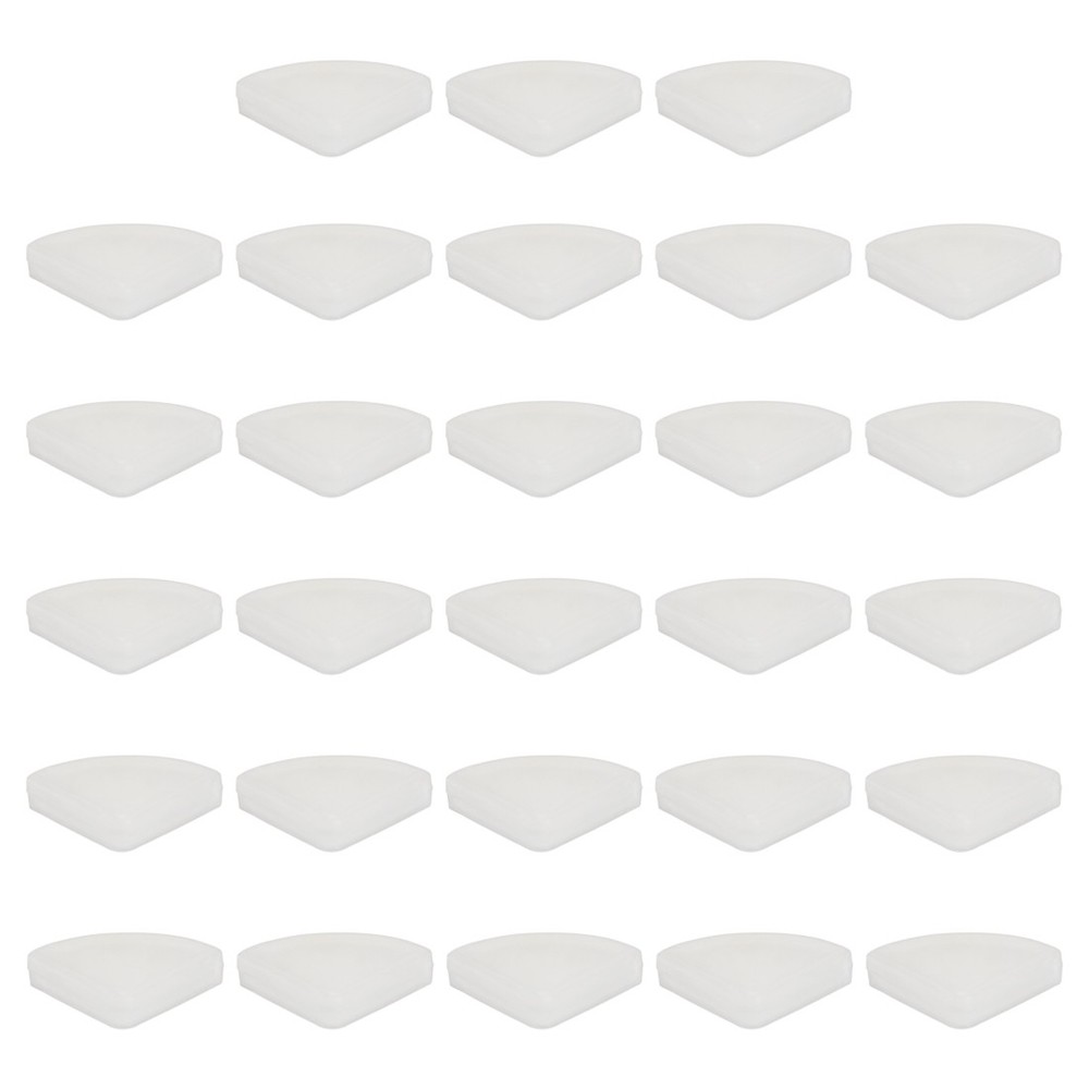 Edge protection corner soft translucent silicone 30x30x9mm, 28pcs