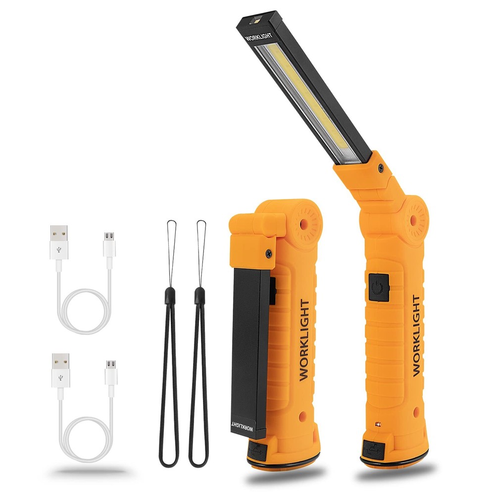 Led Rechargeable Flashlights Work Lights Mechanic Tools Cordless Worklight With