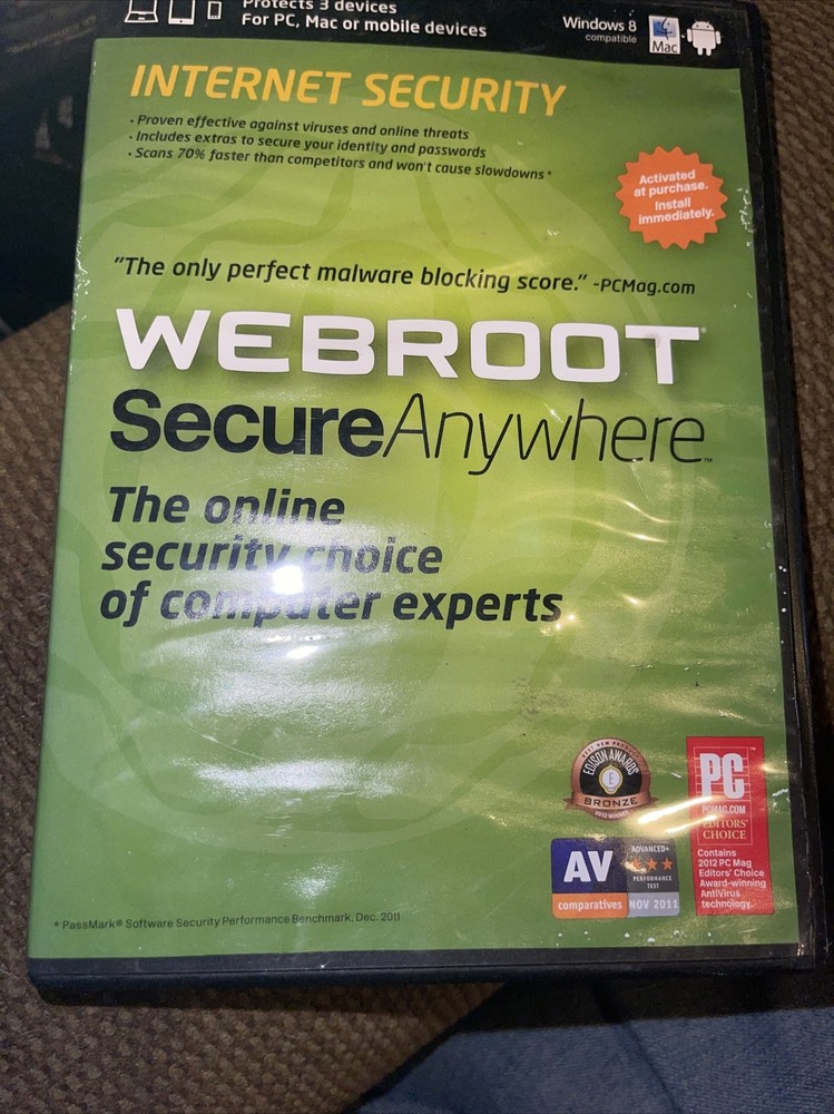 Webroot Software SecureAnywhere Internet Security Plus 2013 for PC, Mac (3...