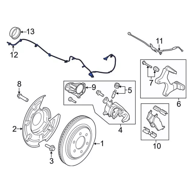 Genuine Ford ABS Wheel Speed Sensor HL3Z2C190A