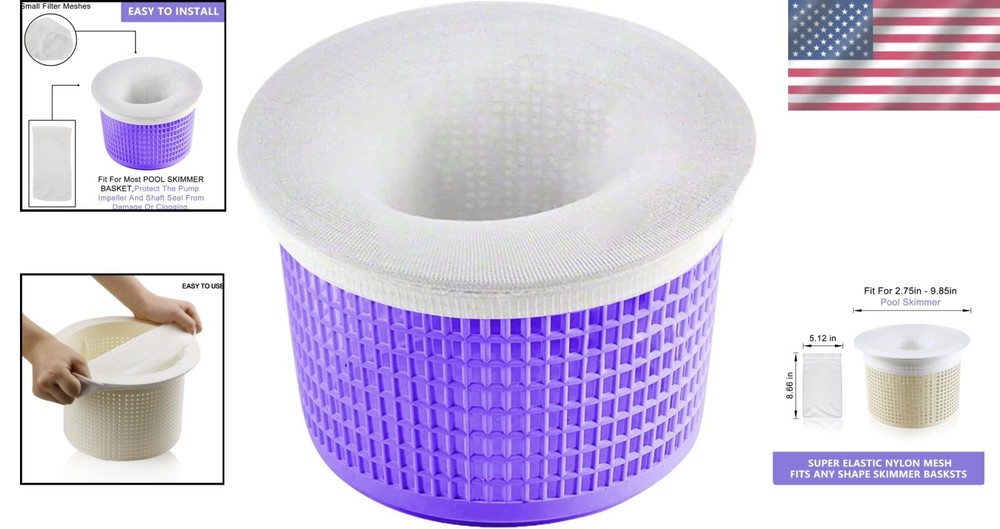 30-Pack Pool Filter Socks - Protect Your Pump & Clean Debris Easily