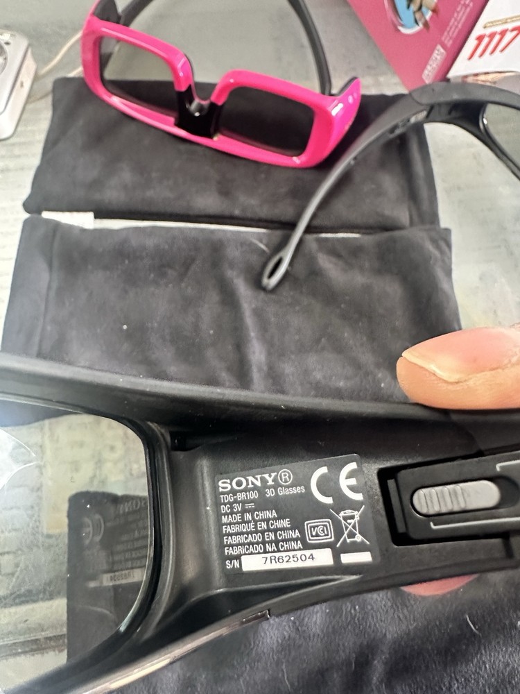 GENUINE SONY 3D GLASSES TDG-BR100 Bundle 3 Pair Clean