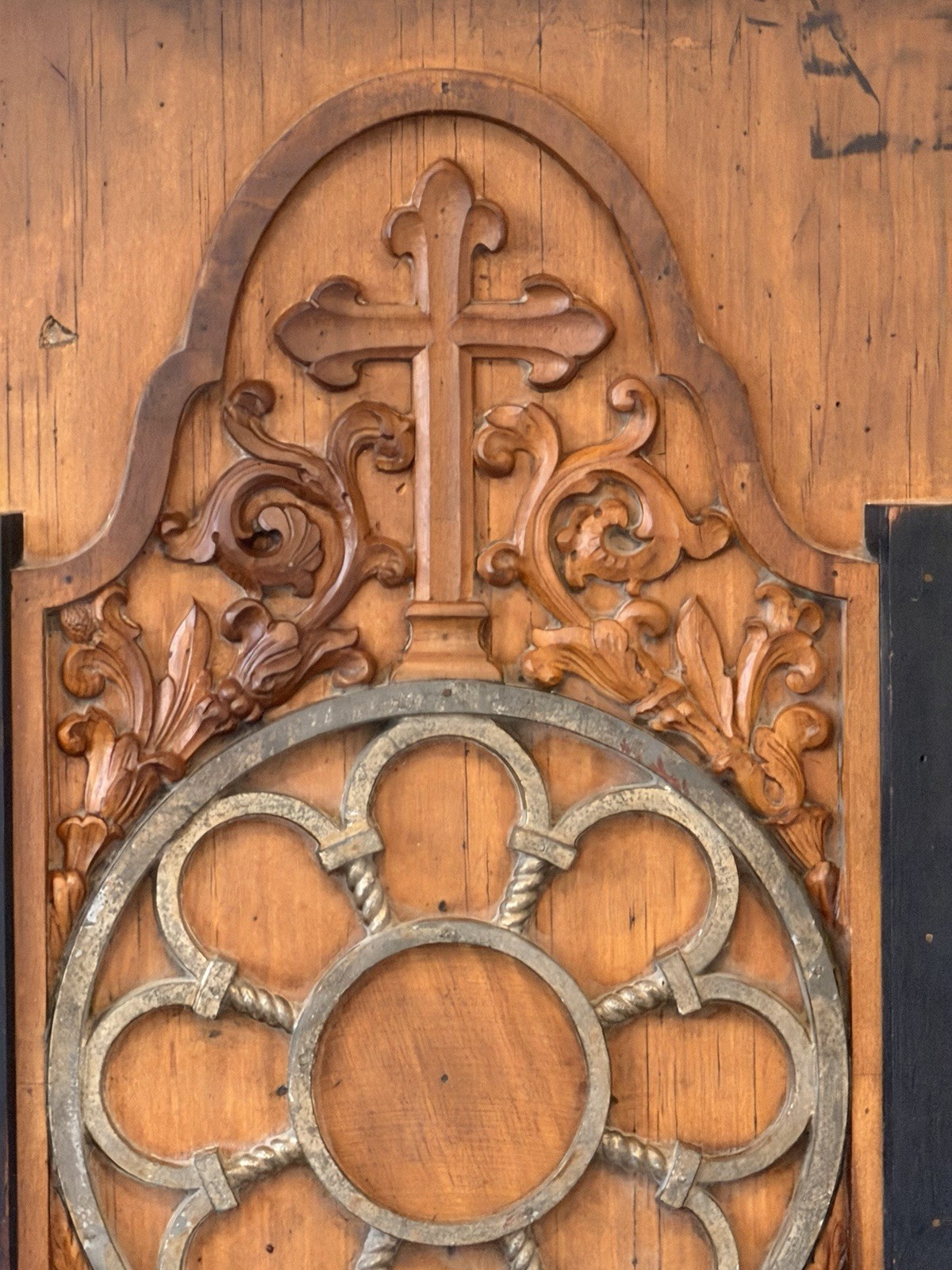 Antique Industrial Wood Foundry Mold Wall Art Architectural Salvage Christian