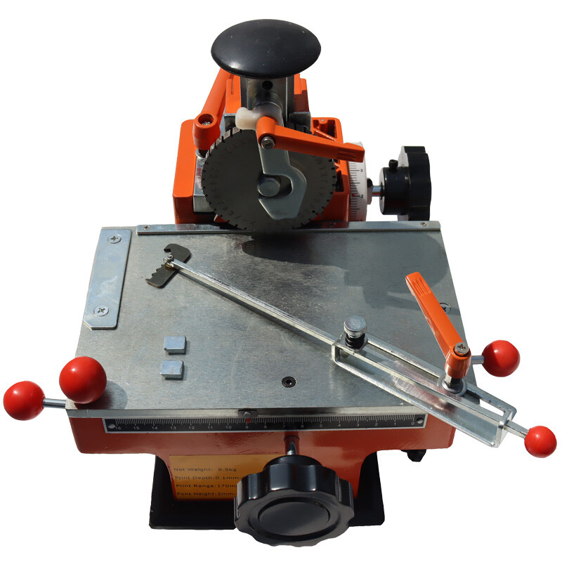 Semi-automatic nameplate marking machine with work fixture 4mm Wheel