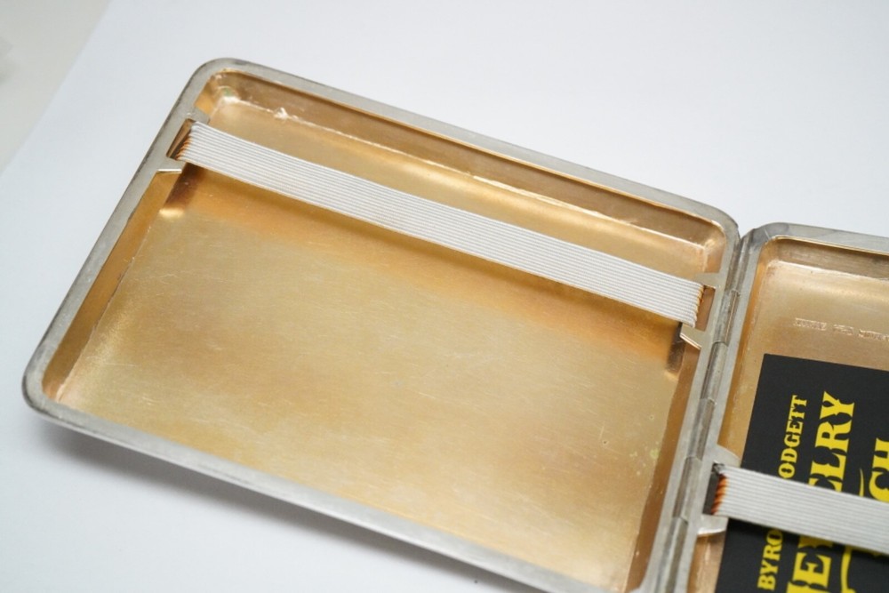Outstanding HANDMADE Solid Silver Cigarette Case - Nanking - Business Card Case