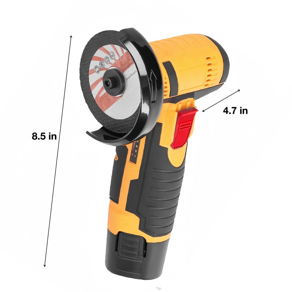 Cordless Electric Angle Grinder, Handheld Mini Tile Cutter Tool, Rechargeable...
