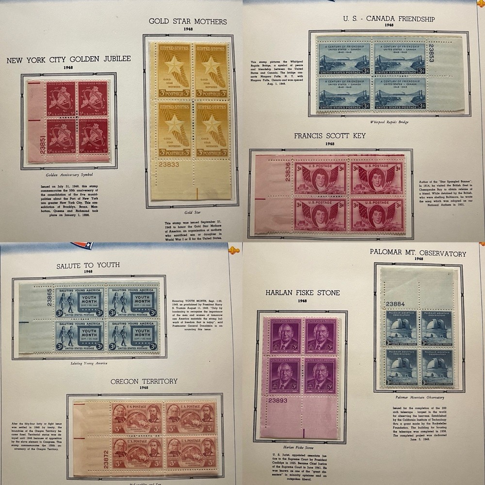1948-1958 Commemorative Stamp Album (Only Missing 3 Designs)