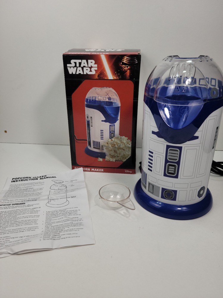 Disney Star Wars R2D2 Droid Popcorn Maker With Box Works Great With No Problems