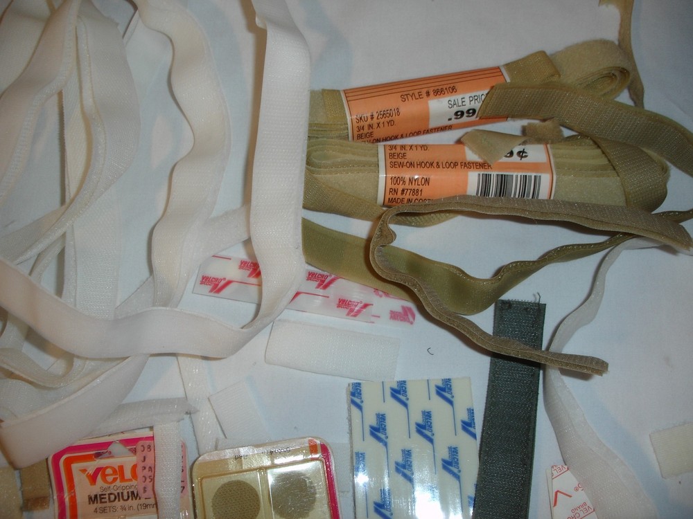 LOT OF ASSORTED LOOP AND HOOK TAPES,MOSTLY NEW