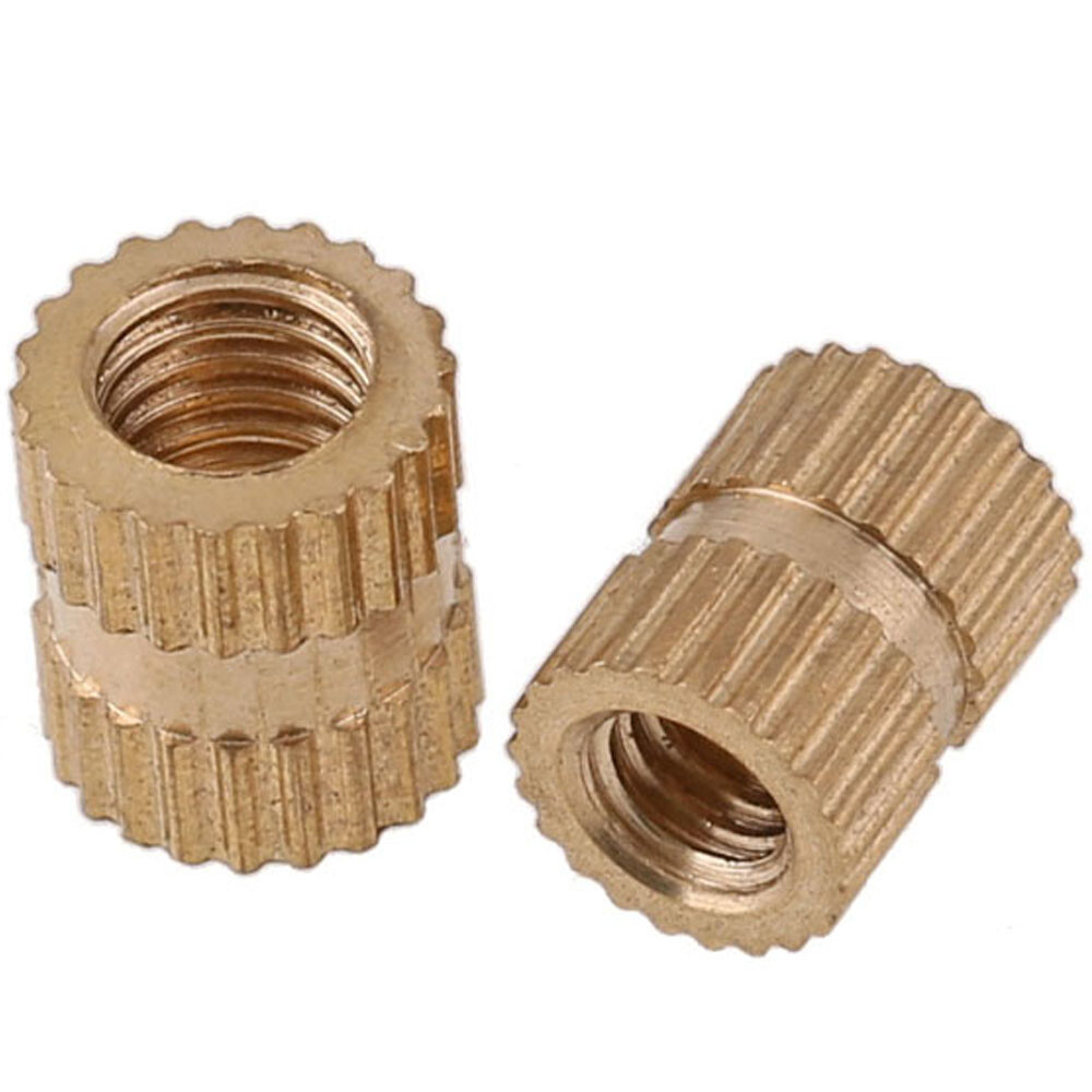 M4 Outer Diameter 5mm/6mm Brass Knurled Nuts Threaded Round Insert Embedded Nuts