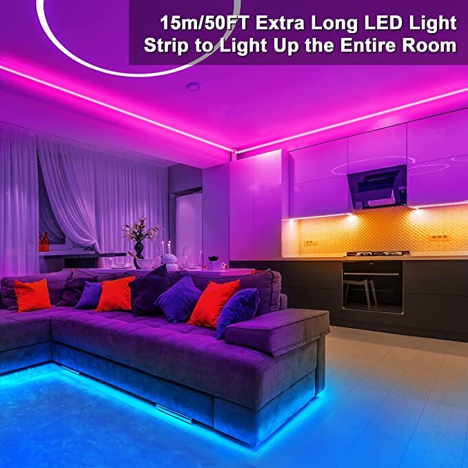 Bluetooth LED Strip Lights 15m,Inscrok LED Light Strips