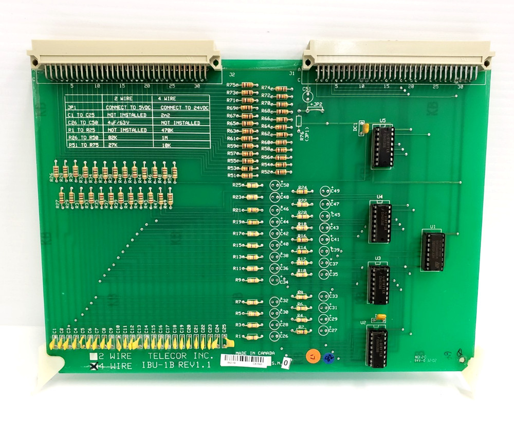 Telecor II Intercom IBU-1B Rev 1.1 Input Buffer Module PCB Circuit Board Control