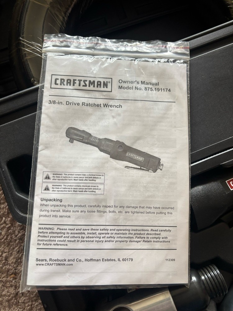 CRAFTSMAN PNEUMATIC TOOL SET UNUSED