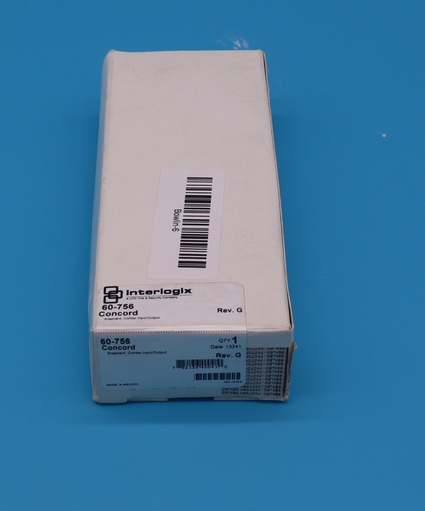 Interlogix 60-756 Concord Snapcard Combo Input Output Module Rev G New