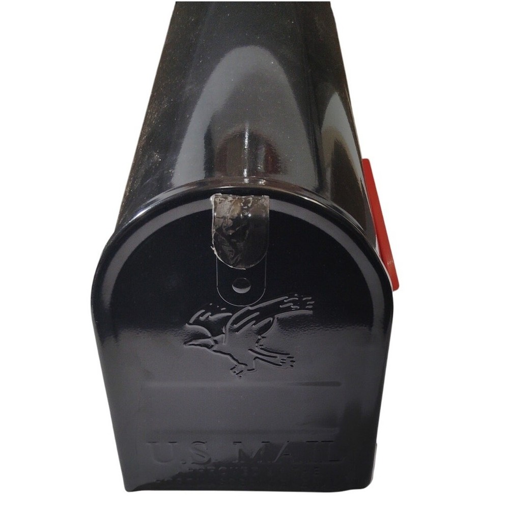 Architectural Mailboxes Elite Black Medium Steel Post Mount Mailbox Model E1100B