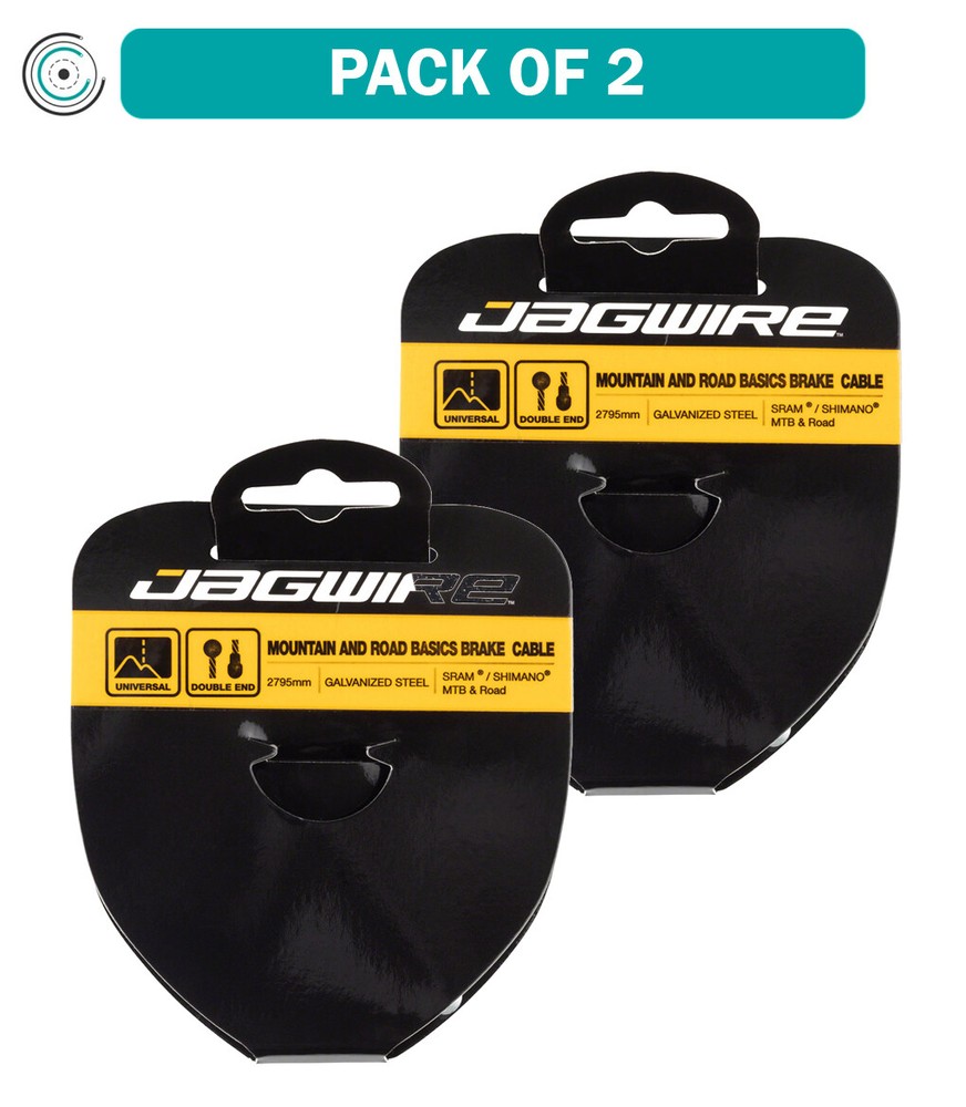 2 Pack Jagwire Basics Galvanized Tandem Brake Cable SRAM/ Mountain/Road