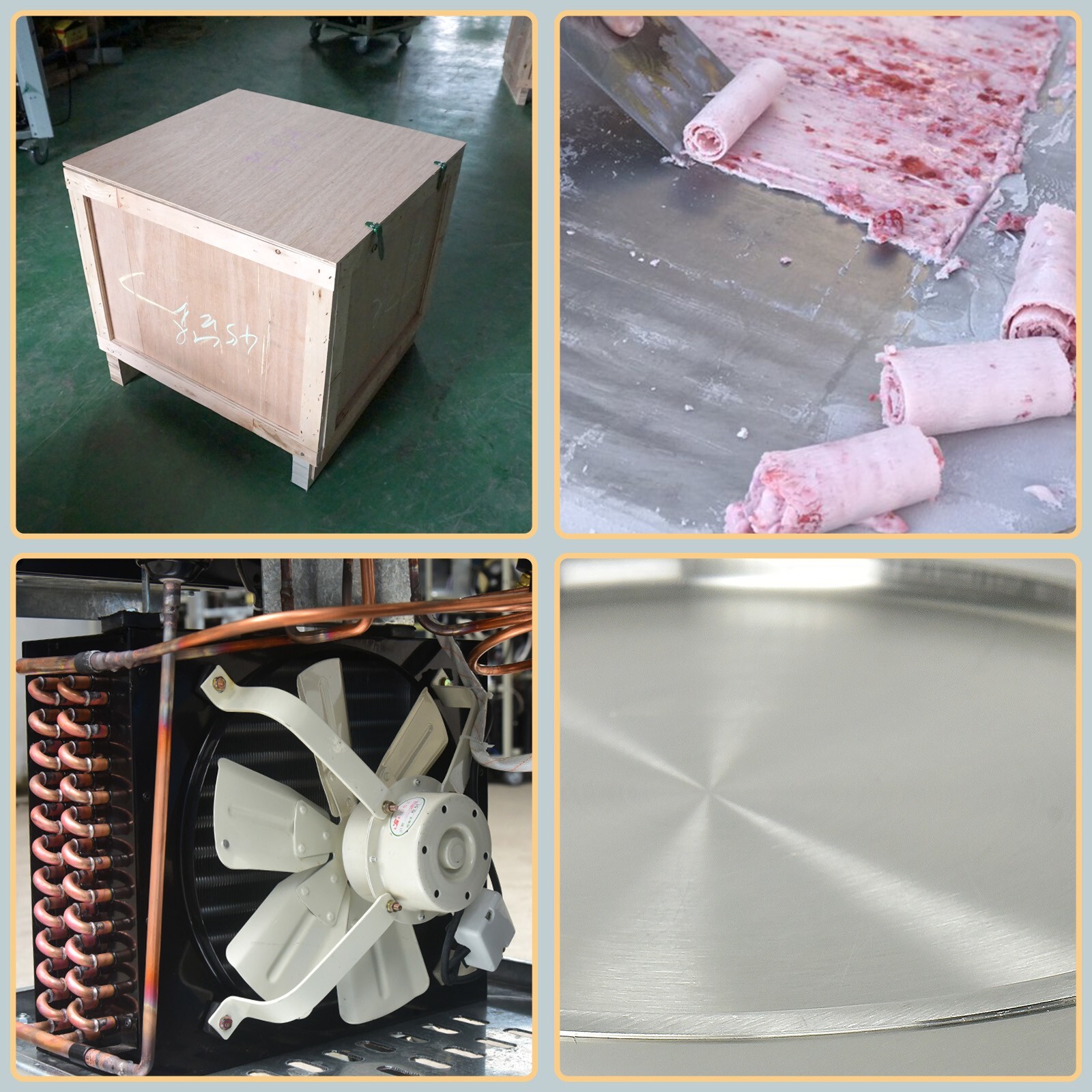 Kolice commercial countertop 18" single round pan fried ice cream machine