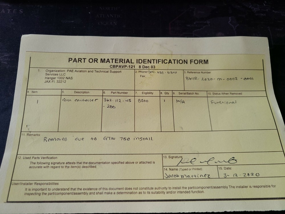 Gables Engineering 362-112-45-200 , Control Panel Serviceable Tag