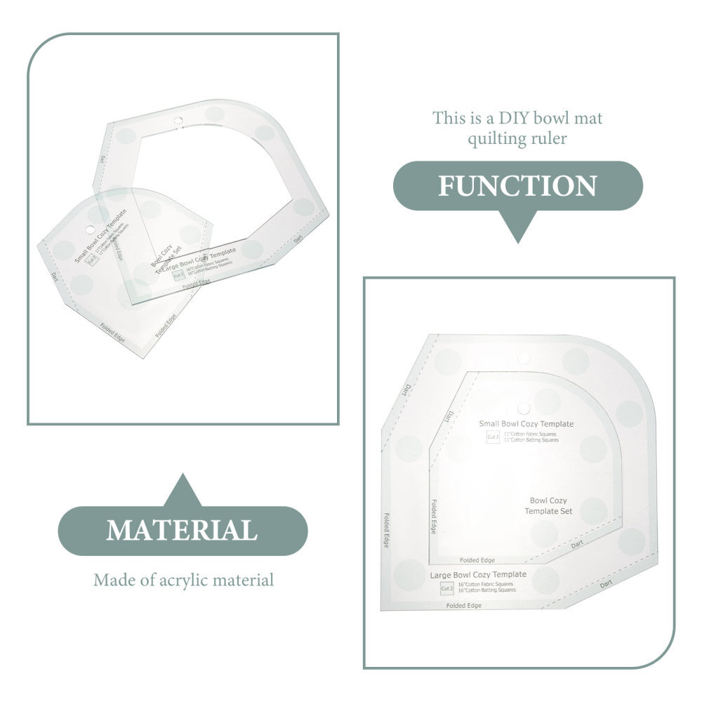 Bowl Cozy Pattern Template Patchwork Ruler Sewing Acrylic Quilting