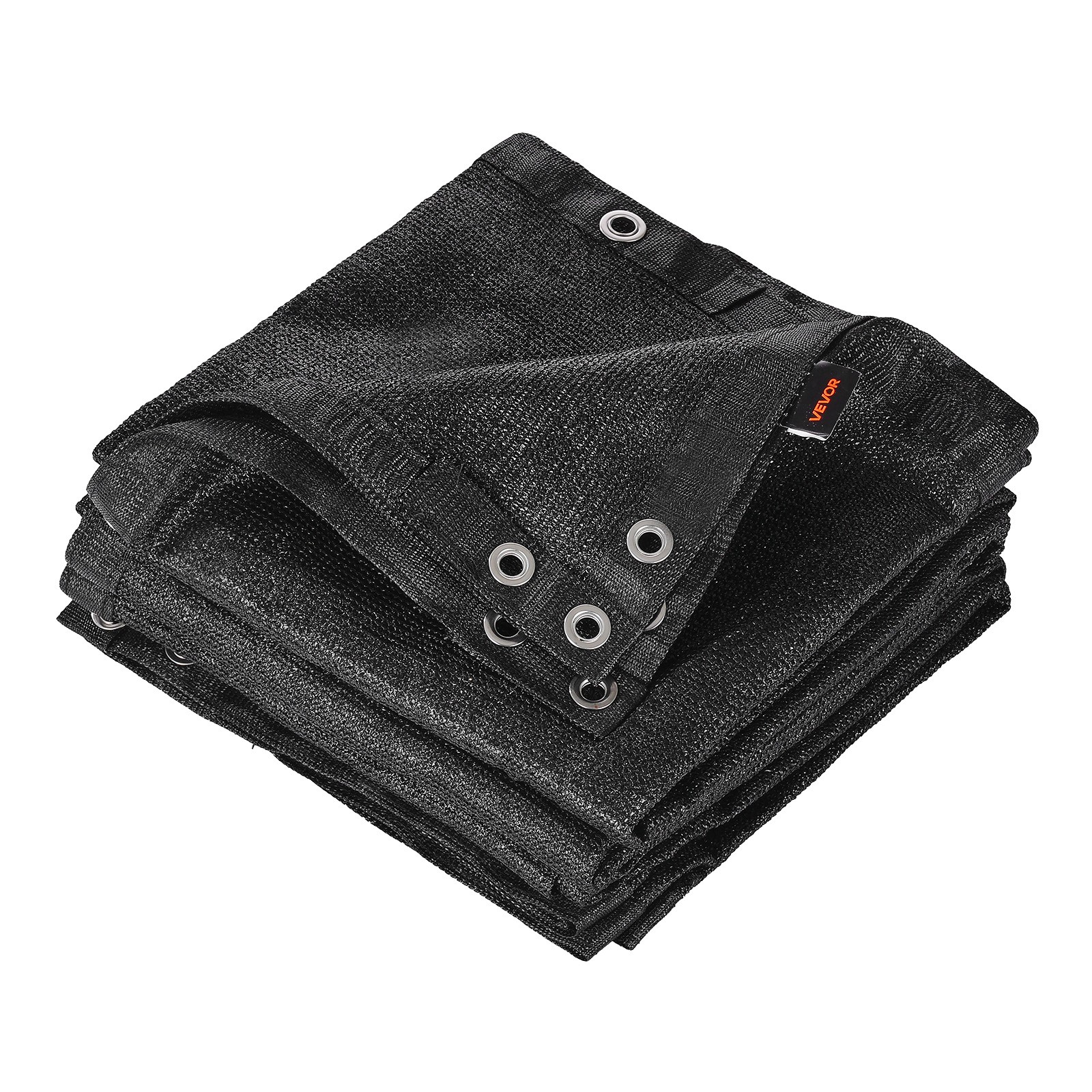 VEVOR 90% Sun Shade Cloth Privacy Screen 10 x 10 ft for Patio Garden (Black)